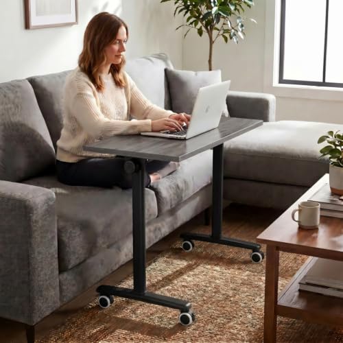 Folding Conference Table with Wheels, Mobile Flip-Top Training Table, Modular Space-Saving Meeting Table for Office, Classroom, Seminar, Library (10, Gray, 55IN) - color: Grey, size: 55IN