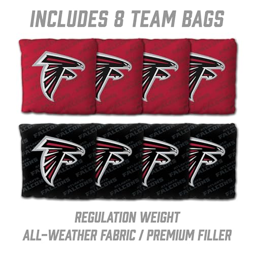 YouTheFan NFL 2' x 4' Slogan Series Professional Wood Cornhole Game with Logo Bags - color: Atlanta Falcons