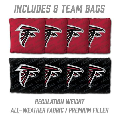 YouTheFan NFL 2' x 4' Slogan Series Professional Wood Cornhole Game with Logo Bags - color: Atlanta Falcons