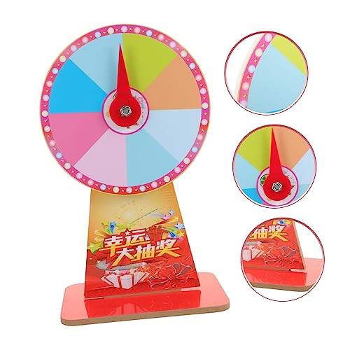 Roulette Wheel Game for Parties Rotating Tabletop Raffle Wheel Plastic Carnival Game Props Style Fun for Adults and Boys and Girls