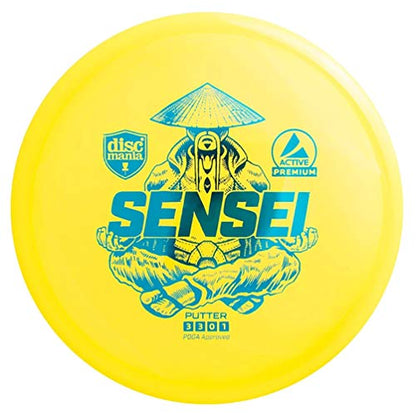 Discmania Active Premium Sensei Disc Golf Putter, Reliable Putter and Approach Disc (Colors May Vary) - 171-175 Grams