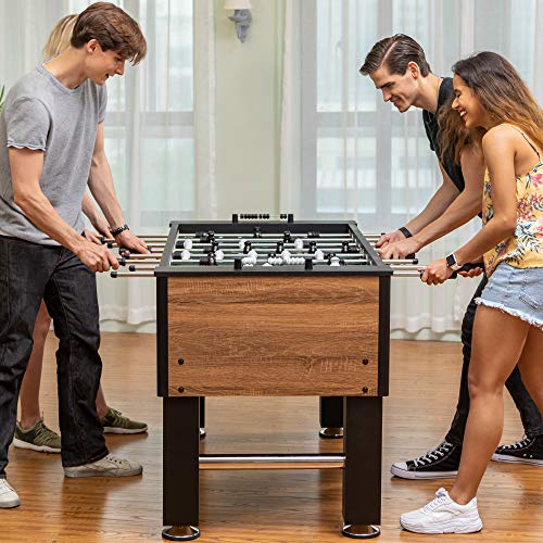 EastPoint Sports Official Competition Size Deluxe Foosball Table for Multiplayer Indoor Play - Includes 4 Foosballs