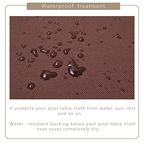 7/8/9FT Heavy Duty 600D Polyester Canvas Billiard Pool Table Cover(7 Colors Available) (Coffee Brown, 8-Foot) - color: Coffee Brown, size: 8-Foot