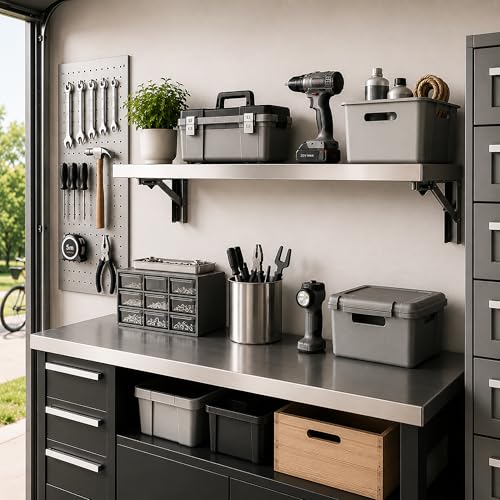 Wall Mounted Folding Table,304 Stainless Steel Wall Folding Desk,Floating Table for wall,Laundry Room Folding Table,Home Bars and Dining Establishments(100x50cm /39.4"x19.7")