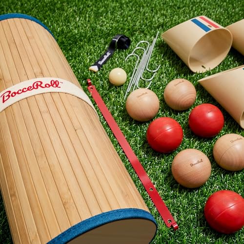 BocceRoll Yard Game – Modern Bocce Ball Set with Ramp & Targets | Portable BocceRoll Lawn Game for Backyard & Beach | Premium Wooden Bocce Game for Family & Party Play