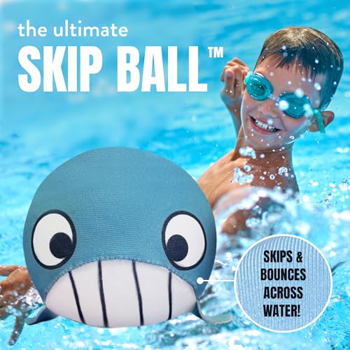 Activ Life The Ultimate Water Skip Balls, Water Bouncing Ball for Swimming Pool, Beach Toys for Friends, Family, Kids and Adults - style: Whale