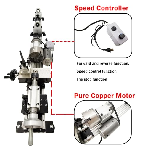 110V Billiard Cue Repair Machine, Pool Cue Lathe Repair Machine Single Track Multi-Function Snooker Cue Fixing Kit 0-2000rpm for Hall/Home/Club 450W