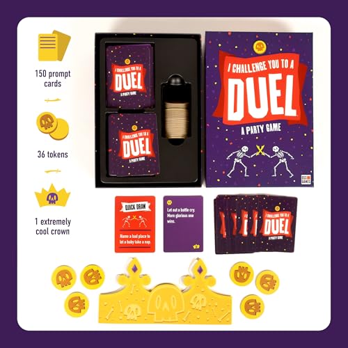 DSS Games I Challenge You to A Duel [Challenge Party Game for Teens & Adults | Funny Card Game for Family Game Night, Birthday Parties & Large Groups]