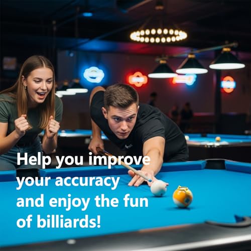 Precision Pool Aiming Aid, Improve Your Pool Skills, Ideal for Beginners & Intermediate Players, Adjustable SightGuide,5PC Billiards Training Tool, Practice Aiming Marker, Consumables
