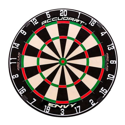 Accudart Envy Bristle Dartboard - 360° Pro-Glide Number Ring - ROTA-X Precision Alignment System - LEVELTECH Stabilizers for Perfect Alignment - Premium Kenyan Sisal