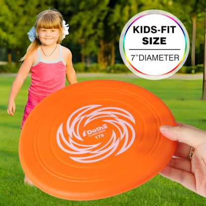 Kids Flying Disc Toy,6 Pcs Colorful Sports Disc Flyer Flying Toy Set
