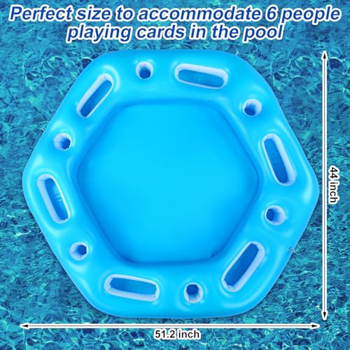 Seenelling Large Floating Table for Pool Games Floating Holder Cooler Containers Inflatable Pool Games Table Tray Accessories for Swimming Summer Beach Indoor Outdoor