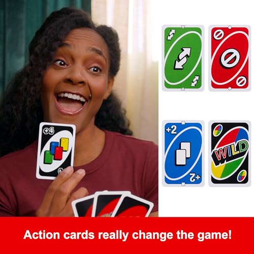Mattel Games UNO Color & Number Matching Card Game for 2-10 Players Ages 7Y+ - style: Uno