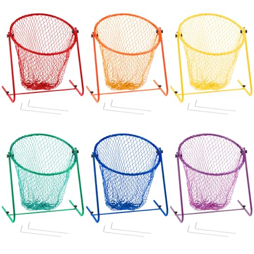 Seenelling 6 Pcs Multipurpose Target Net Set Physical Education Equipment Elementary School PE Training Multicolor Nets for Hitting Golf, Flying Disc, Throwing Football Games