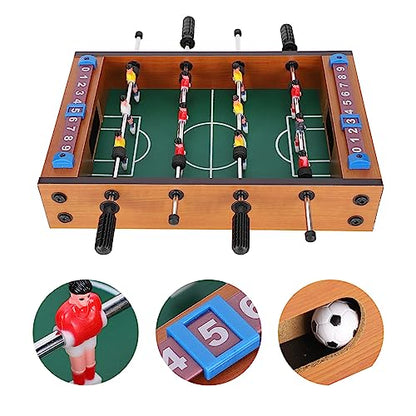 Foosball Table for Home, 13.6 x 8.5in Tabletop Foosball Table Portable Mini Table Football, Soccer Game Set with Two Balls for Party Adults and Kids Indoor Game Play