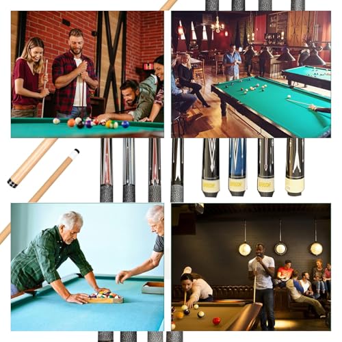 SUPERDIAMOND Pool Cue Stick Set Billiard Cue Sticks with Hard Case, 2-Pieces 58" Pool Table Sticks, 12.5 mm Tip Pool Queue,Pool Stick Set for Home Recreation, Billiards Clubs, Training - style: Billiard Cue Sticks-YMX-Y-D-4S