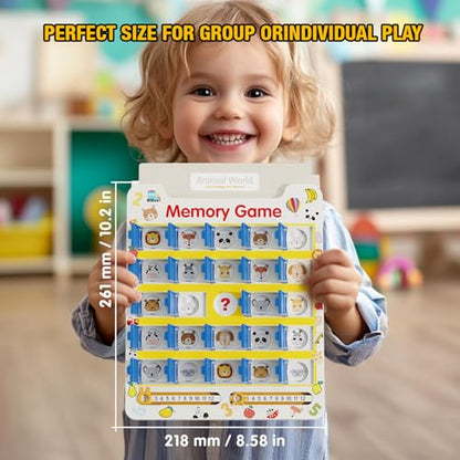 Matching Memory Game for Kids Age 3 4 5 6 7 8 Year Old, Travel Toy for Boys Girls, Board Games for 4-6, Road Trip Essentials for Toddler, Airplane/ Car/ Camping Activity,Christmas Birthday Gifts