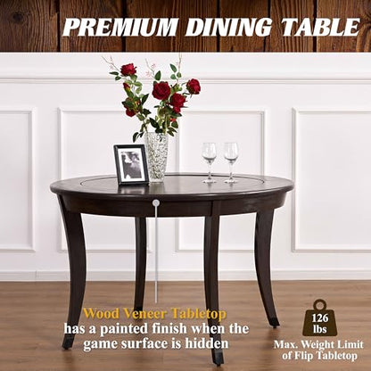 Barrington Poker Multiple Styles Folding Poker Table & Poker Table Top/Dining Table Collection, Durable Padded Rail Tables with Felt Playing Surface, Perfect for Texas Holdem Games - style: 48 In. Onyx Poker Table (6 Player)
