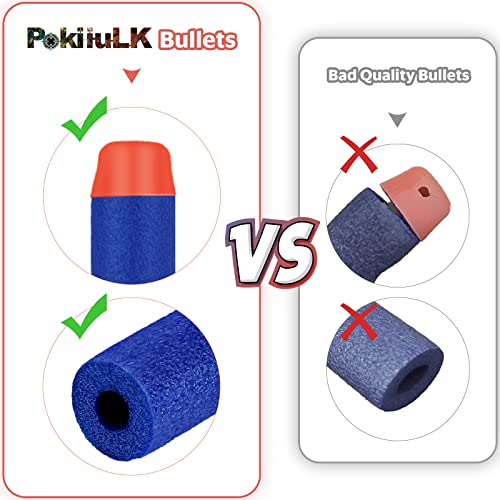 Pokiiulk Refill Darts Bullets Fit for Nerf Guns, 1000 Pcs Foam Darts Fit for Nerf Party with Portable Shooting Practice Target Mesh Bag - color: 1000 Mixed & Target