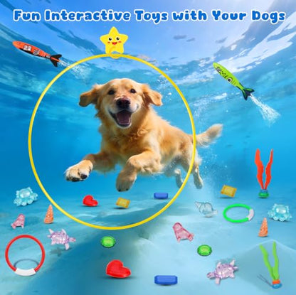 Airyard Pool Toys Diving Rings for Kids 31 PCS Underwater Swim Rings and Diving Game Set Fun Pool Game Backyard Summer Water Toys for Birthday Party Toddlers Kids Teens Adults