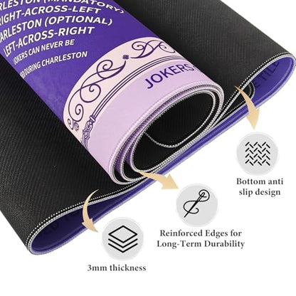 Mahjong Mat - Non-Slip, Noise Reducing & Waterproof Game Mats for Mahjong,Poker,Dominoes,Tabletop Protection with Carry Bag, Mahjong Mat for Table & Mahjong Accessories(Purple Mystic Zodiac) - color: Purple