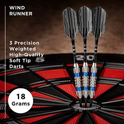 Viper Wind Runner Soft Tip Darts, 18 Grams - color: Blue Rings