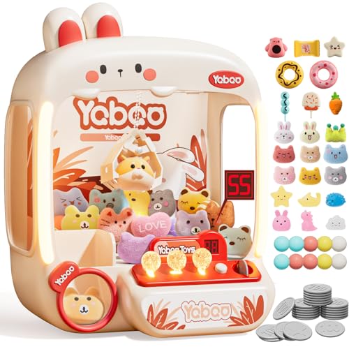 64 PCS Large Claw Machine for Kids Bunny, Vending Machine Toys for Girls 5 6 7 8 Year Old, Candy and Prize Electronic Dispenser Game Ages 5-7 6-8, Birthday Gift for 3 4 5 6 Year Old - style: Bunny
