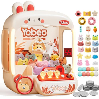 64 PCS Large Claw Machine for Kids Bunny, Vending Machine Toys for Girls 5 6 7 8 Year Old, Candy and Prize Electronic Dispenser Game Ages 5-7 6-8, Birthday Gift for 3 4 5 6 Year Old - style: Bunny