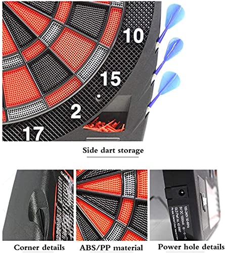 Electronic Dart Board, Electronic Dart Board, Professional Soft Dart Target, Practice Dart Machine with LCD Scoreboard, Powered by AC Adapter Or Battery, for Indoor Garden Office Gifts