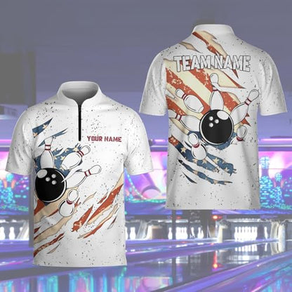 Personalized Custom Jersey for Men, Uniform Shirt for Bowling Team Gift - color: D20