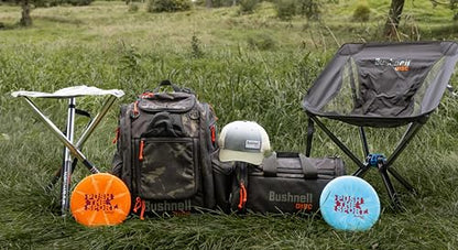 Bushnell Disc Golf Spectator Chair with Carrying Strap and Bag, Black