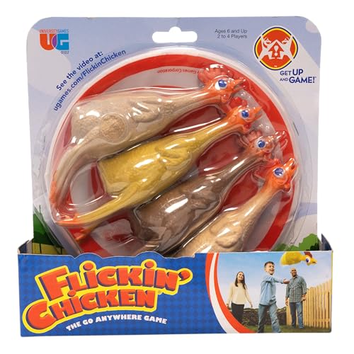 University Games, Flickin Chicken Indoor Outdoor Target Toss Game, The Go Anywhere Game for 2 or More Players Ages 6 and Up