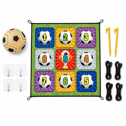 predolo Tacky Practice Mat Target Game, Childrens 150x150cm, Soft Material Soccer Practice Mat for Kids 7-14 Years, Indoor Outdoor Soccer Set