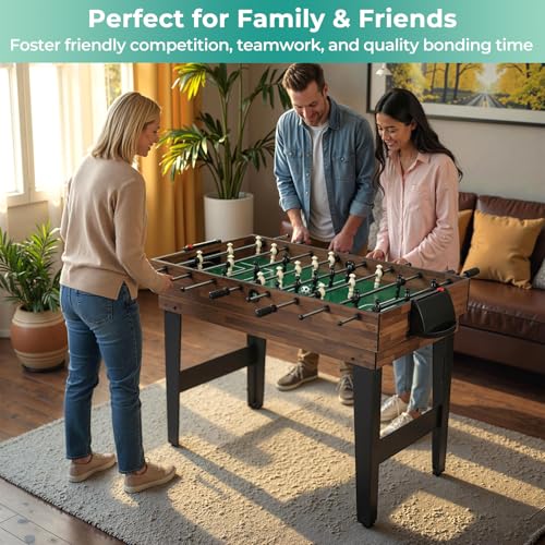 Goplus 10-in-1 Combination Multi Game Table Set, Adult Size Combo Game Table W/Foosball, Table Tennis, Pool, Air Hockey Table, Bowling, Chess, Checkers, Backgammon for Game Night - color: Brown