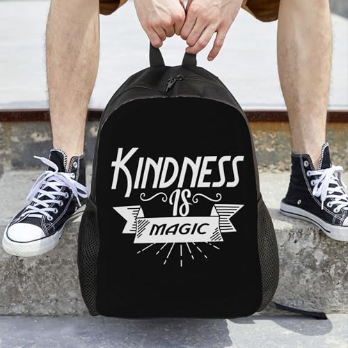 Kindhess Is Magic World Kindhess Day Inspirational Quote About Kindness Inspirational Backpacks For Men Women Book Bag Travel Hiking Camping Work Lightweight - color: Ye23