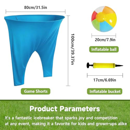 Granny Pants Yard Game, Granny Pants Outdoor Party Game Granny Pants Outdoor Game with Bouncy Balls and Pump Fun Family Reunion & Adult Yard Games for Groups - color: 2 Red+Blue