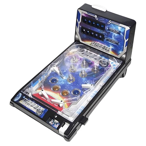Tabletop Pinball Game - Retro Arcade Machine with Lights, Sounds and Scoreboard, 1-2 Player Mini Pinball for Ages 4+