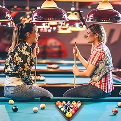 Solid Wood Pool Ball Rack Billiard Ball Triangle Rack, Pool Table Ball Holder Positioning Rack,2-1/4" Pool Ball Rack - color: Black