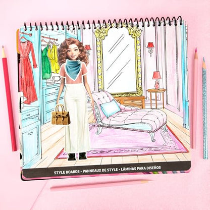 Fashion Angels Luxe Life High Fashion Design Set, Includes 500+ Stickers with Style Boards, Garments, Accessories & Fabric Swatches, Creative Fashion Design Kit for Kids Ages 6+ - style: Luxe Life