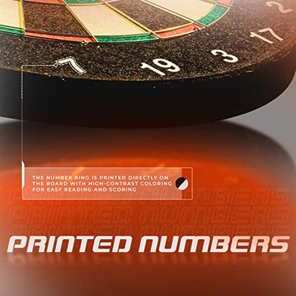 Franklin Sports Professional Dartboard - 18" Regulation Size - style: Bristle Dartboard - Wire Dartboard