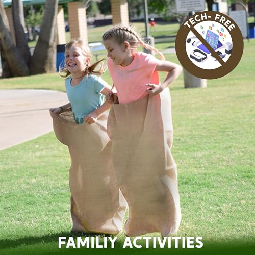 JOYIN 6 Pack Large Burlap Potato Sack Race Bags, 39" x 25" Potato Sacks Racing Bags for Kids & Adults,Outdoor Play, Family Reunion, Outdoor Picnic Party, Outside Yard Lawn Easter Games Carnival