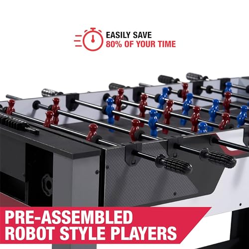 MD Sports Combination Games Multiple Styles Arcade Collection, Billiards, Ping Pong, Hockey, Basketball and Foosball Combination Kit Comes with All The Basics - style: 48 In. Swivel (2-in-1)
