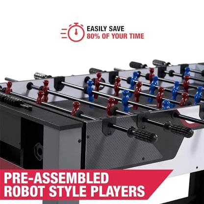MD Sports Combination Games Multiple Styles Arcade Collection, Billiards, Ping Pong, Hockey, Basketball and Foosball Combination Kit Comes with All The Basics - style: 48 In. Swivel (2-in-1)