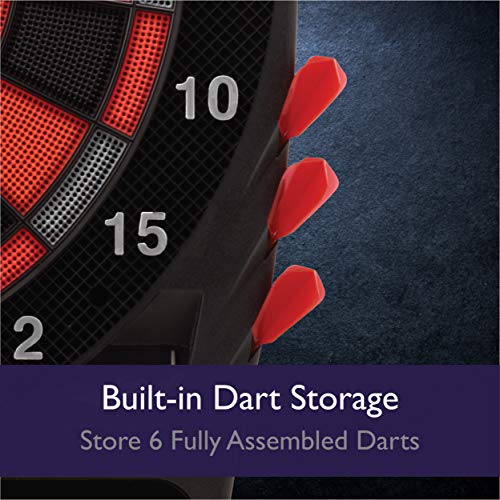 Viper 800 Electronic Dartboard, 15.5 in Regulation Target, 57 Games, 16 Players, 6 Darts Included, Black