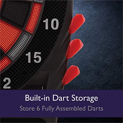 Viper 800 Electronic Dartboard, 15.5 in Regulation Target, 57 Games, 16 Players, 6 Darts Included, Black