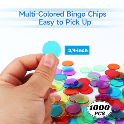 GSE Games & Sports Expert Complete Bingo Game Set with 100 Bingo Cards, 1000 Markers, Calling Cards Deck, Party Fun Game for Adults, Seniors, Family Gatherings, Classroom Activities, Large Groups - size: 100 Cards & 1000 Chips Set