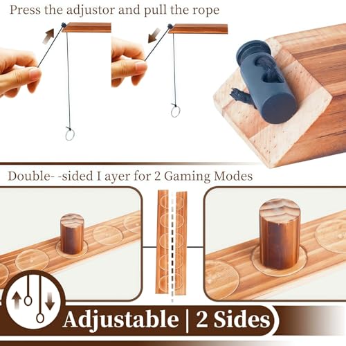 Ring toss Game, Large Base Hook and Ring Game, Hook and Ring Throwing Game for Adults Kids, Family-Friendly Indoor Holiday Fun or Outdoor Patio Games - size: Large