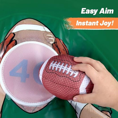 Funscape Kids Inflatable Football Pool Toy, Fun Swimming Pool Soft Ball Toss Game, Outdoor Yard Water Target Sports Activity, Cool Summer Beach Family Party Gift 3 4 5 6 7 8 Yr Boy Girl Child-Football - style: Football