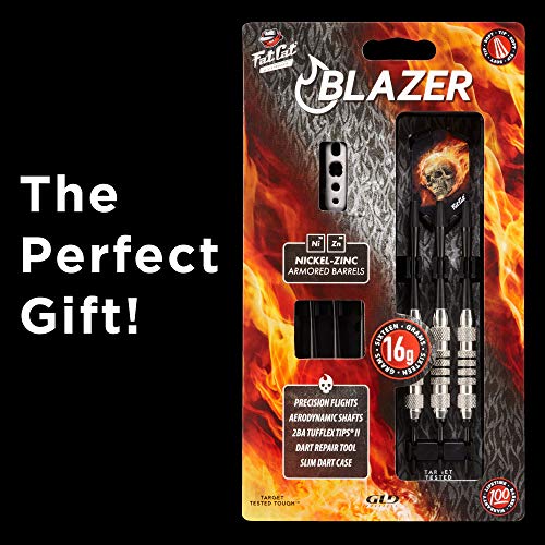 Fat Cat by GLD Products Blazer Soft Tip Darts with Storage/Travel Case, 16 Grams, Gold