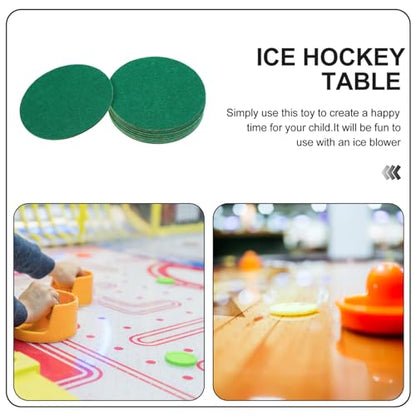 Baluue 10pcs Round Air Hockey Pads Ice Hockey Pusher Pad Air Hockey Game Accessories - size: 7.4X7.4X0.2CM